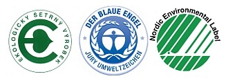 Logo Ekologicky šetrný výrobek, Der Blaue Endel a Nordic Swan