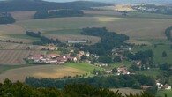 Pohled z Blaníku na obec Křížov