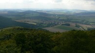 Pohled z Blaníku na Louňovice pod Blaníkem