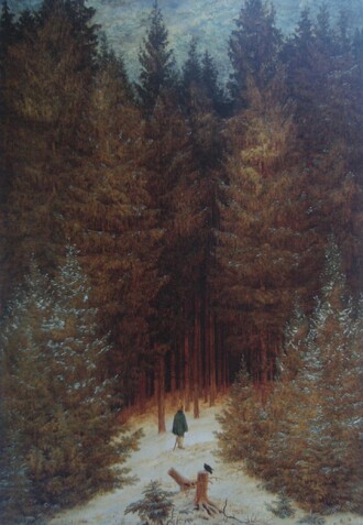 Les se stal od romantismu oblíbeným tématem středoevropského kulturního okruhu – je to dobře patrné jak v umění, tak i v prvních pokusech o ochranu přírody, ale i ve snahách o národní sebeidentifikaci. Caspar David Friedrich, "Chasseur v lese", 1813.