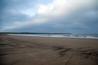 Pláž u Hartlepool ve Velké Británie