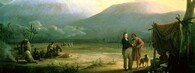 Alexander von Humboldt  a Aimé Bonpland pod sopkou Chimborazo