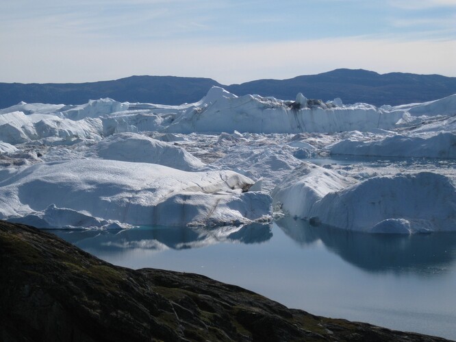 Grónský ledovec Jakobshavn, ilustrační snímek.