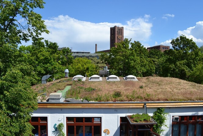 Obr. 21. Zelené střechy v UFA Fabrik. Obr. 21. Zelené střechy v UFA Fabrik.