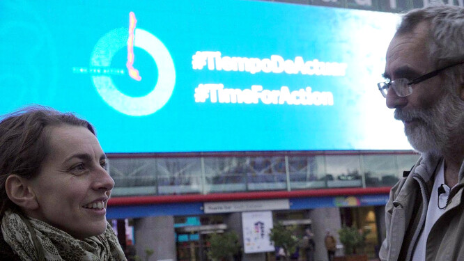 Marta Kovářová a Jiří Svoboda před summitem COP 25 v Madridu. Marta Kovářová a Jiří Svoboda před summitem COP 25 v Madridu.