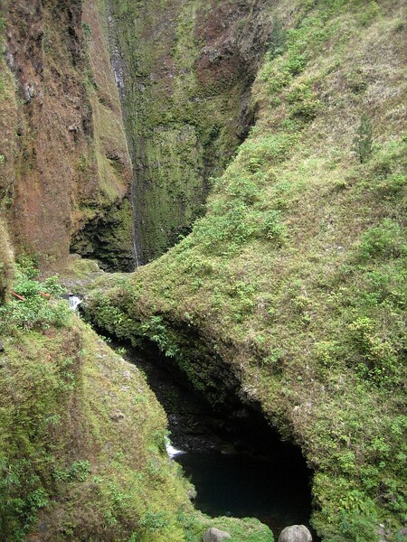 Fotografie z článku o ostrově Réunion. Na snímku je jeden z největších vodopádů ostrova.