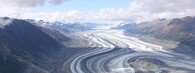 Ledovec v Yukonu v Kanadě