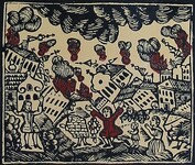 Lidová grafika z Čech zachycující lisabonské zemětřesení