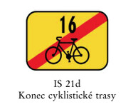 Značka "Konec cyklistické trati"