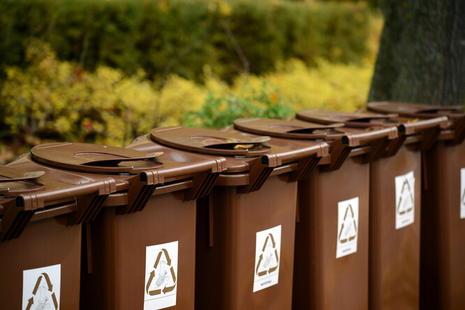 Hnědé popelnice budou umístěny ve vybraných kontejnerových hnízdech. Ilustrační foto