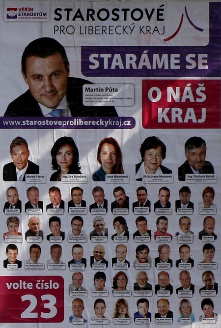 V Libereckém kraji nevyhrála žádná parlamentí strana ale krajské sdružení - Starostové pro Liberecký kraj