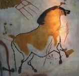 Kresby koní v jeskyni Lascaux