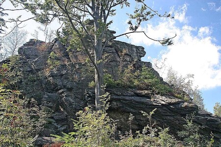 Skalní útvar Malinská skála ve Žďárských vrších Skalní útvar Malinská skála ve Žďárských vrších