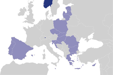 Příjemci finanční podpory z Norských fondů jsou země střední, východní a jižní Evropy.