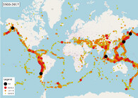 Mapa zemětřesení 