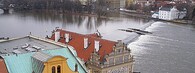 Novotného lávka a Muzeum Kampa na pražských nábřežích