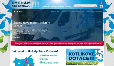 O životním prostředí na svém webu nejlépe informuje město Ostrava.