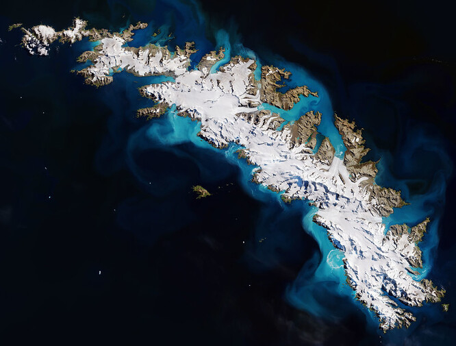 Ledovec nyní míří přímo na Jižní Georgii a v následujících dnech by mohl odlehlý ostrov zasáhnout.