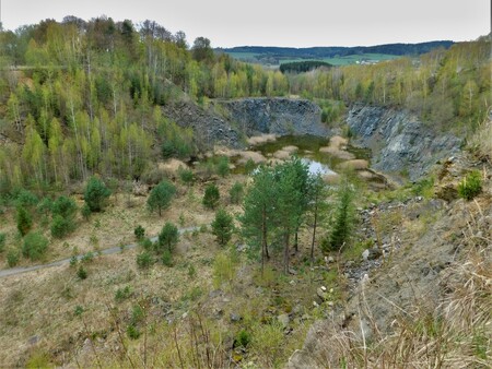 Pacova hora na Chýnovsku - postindustriální prostor přeměněný na přírodní rezervaci.