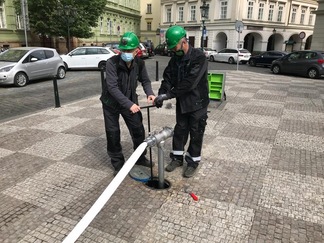 Čerpání vody z kolektorové sítě Čerpání vody z kolektorové sítě