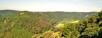 Údolí Dyje z Hardeggské vyhlídky v NP Podyjí. Foto: Zp Wikimedia Commons