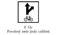 Značka "Povolený směr jízdy cyklistů"