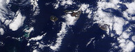 Satelitní snímek Kanárských ostrovů