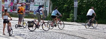 Praha se v den stávky zaplnila cyklisty. Foto: AutoMat Praha se v den stávky zaplnila cyklisty. Foto: AutoMat