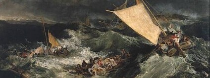 Obraz Williama Turnera Ztroskotání lodi. Zdroj: Tate Britain