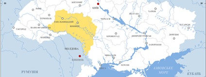 Region Podolí na mapě Ukrajiny [0] Wikimeda Commons