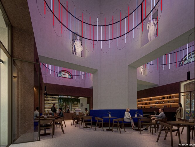 Vizualizace nové podoby vodárenské věže v Leopoldstadtu. Vizualizace nové podoby vodárenské věže v Leopoldstadtu.