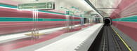 Vizualizace budoucí zastávky metra Červený Vrch na trase A