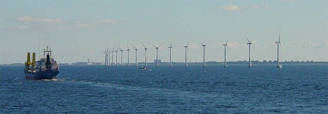 Dánsko spoléhá hlavně na větrné turbíny na pevnině i na moři.