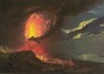 Obraz Josepha Wrighta of Derby "Vesuvius in Eruption, with a View over the Islands in the Bay of Naples" (česky "Erupce Vesuvu s pohledem na ostrovy v Neapolském zálivu"), přibližně 1776-80