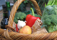 Čerstvá zelenina v košíku