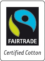 Logo Fairtrade certifikované bavlny.