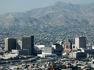 EL Paso na hranici mezi USA a Mexikem