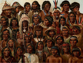 Ukázka původních amerických etnik.
