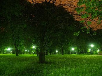 Osvětlení parku.